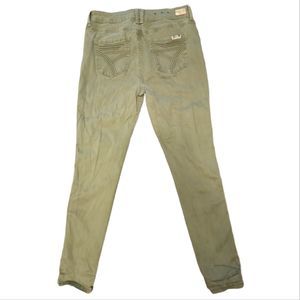 Seven 7 jeans high rise skinny pant sage green size 10 skin fit demin like new